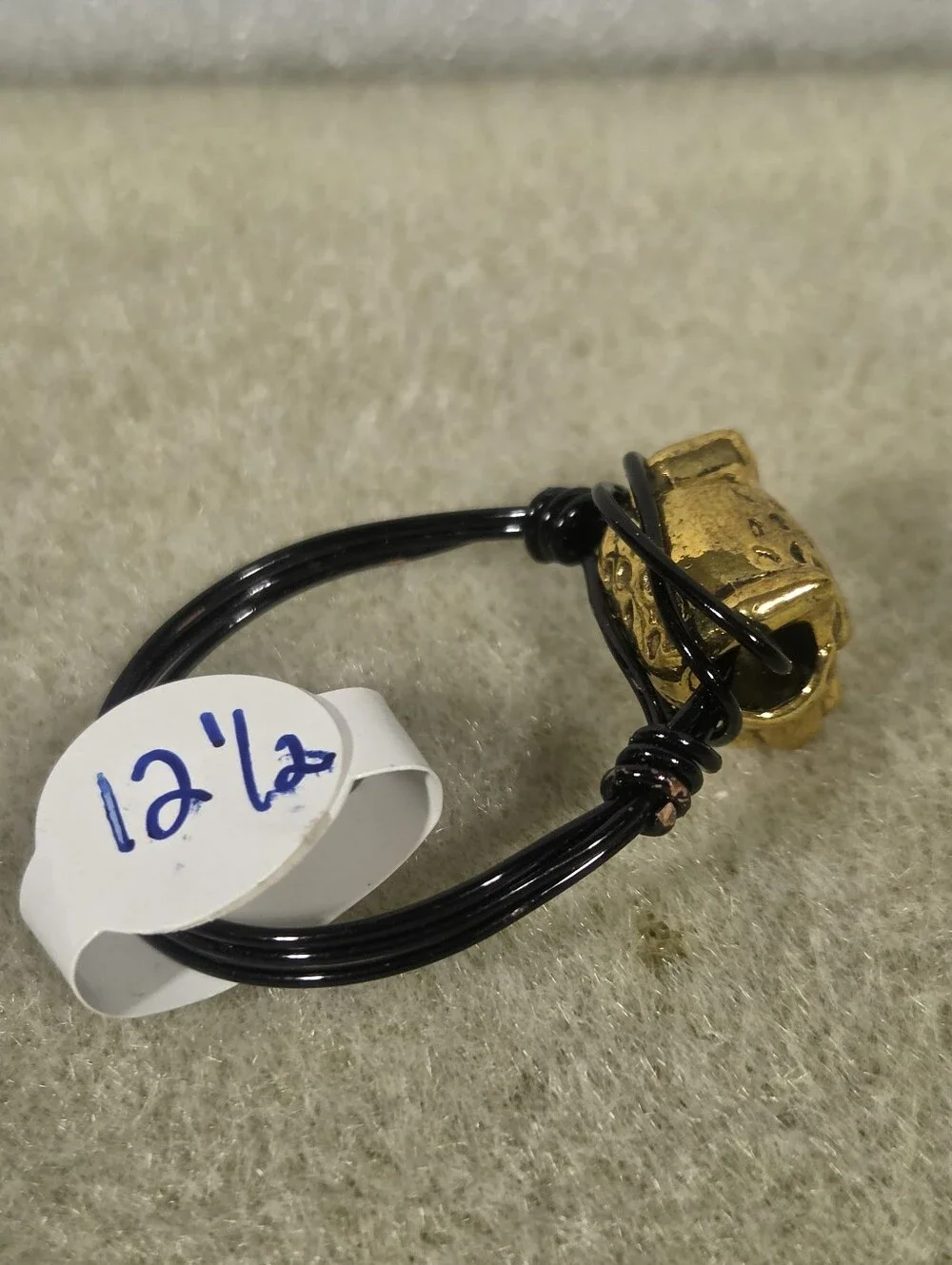 Handcrafted Gold Leopard Head Wire-Wrap Ring - Men's Jewelry